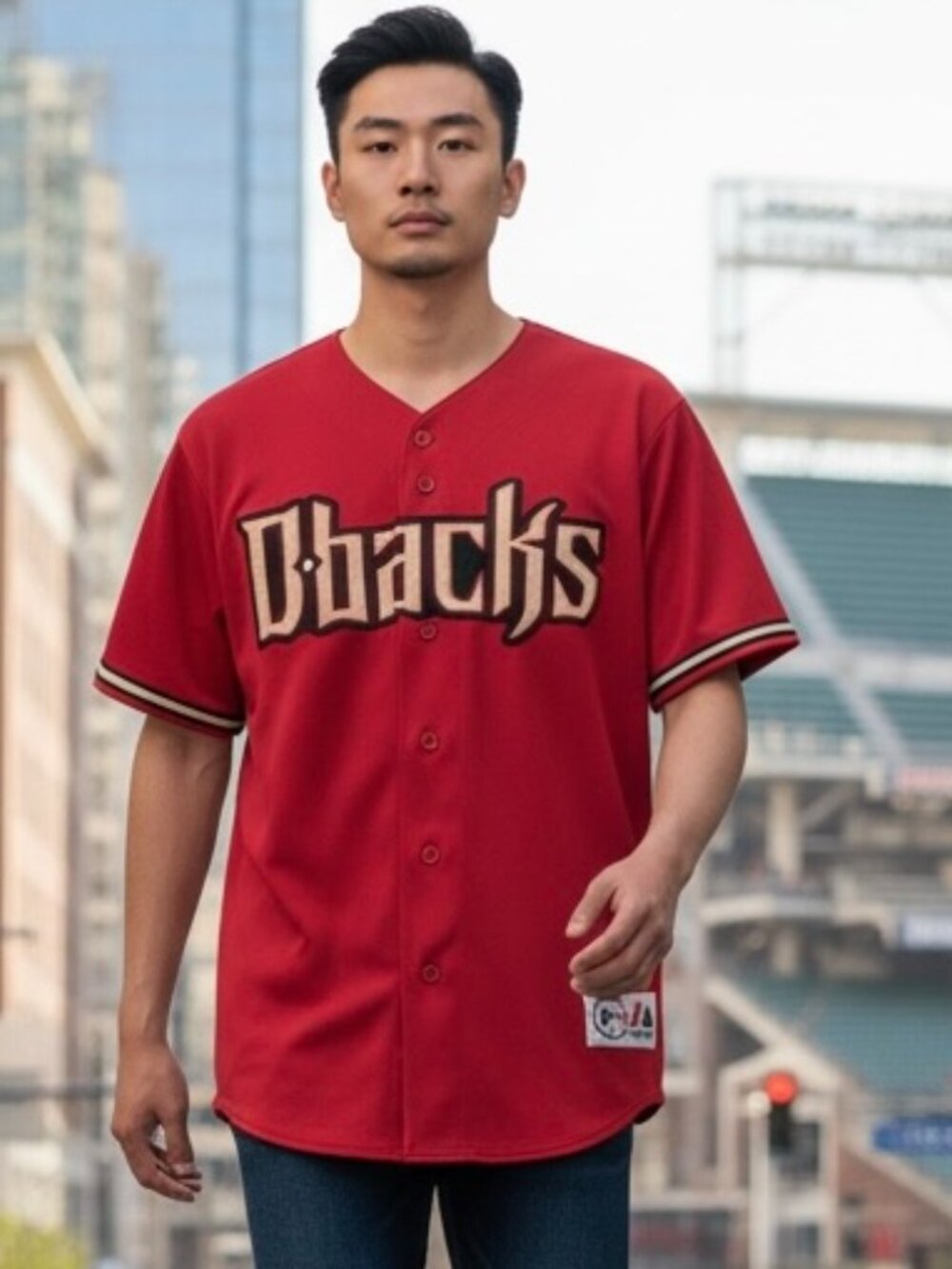Vintage Arizona Diamond Back Jersey adult small button up baseball jersey